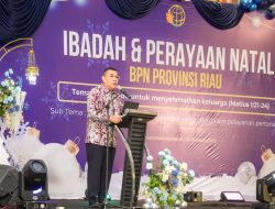 Hadiri Perayaan Natal Kanwil BPN Provinsi Riau, Wamen Ossy: Jaga Semangat untuk Layani Masyarakat