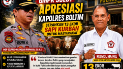 GMPK Sulut Apresiasi Kapolres Boltim, Bagikan 13 Ekor Sapi Kurban untuk Masyarakat