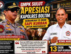 GMPK Sulut Apresiasi Kapolres Boltim, Bagikan 13 Ekor Sapi Kurban untuk Masyarakat